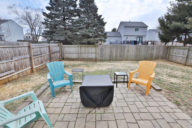 view of patio / terrace with a fenced backyard