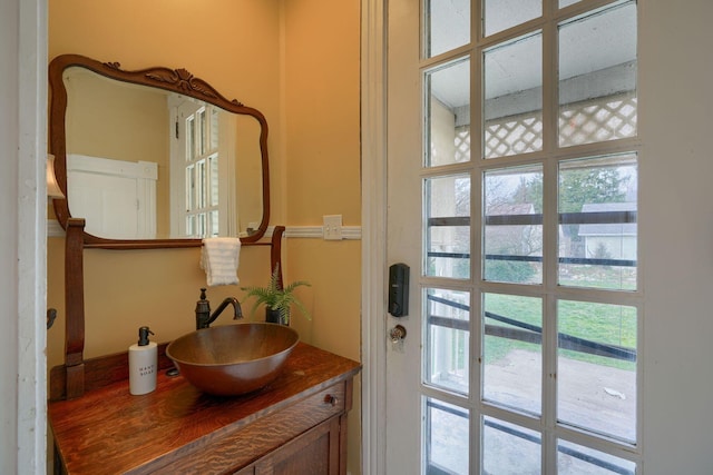 bathroom featuring vanity