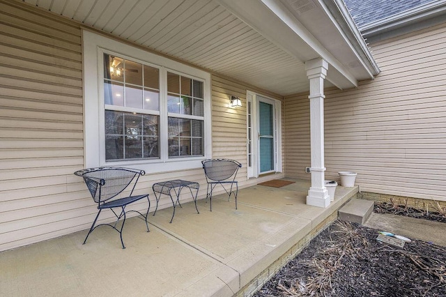 view of patio / terrace with covered porch