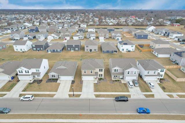 drone / aerial view featuring a residential view