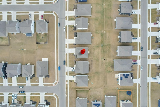 bird's eye view with a residential view