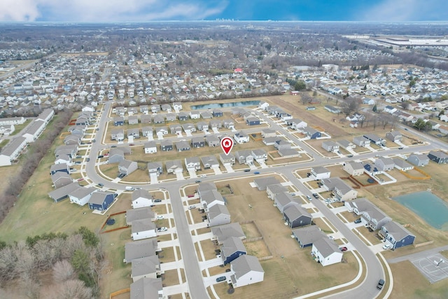 drone / aerial view featuring a residential view