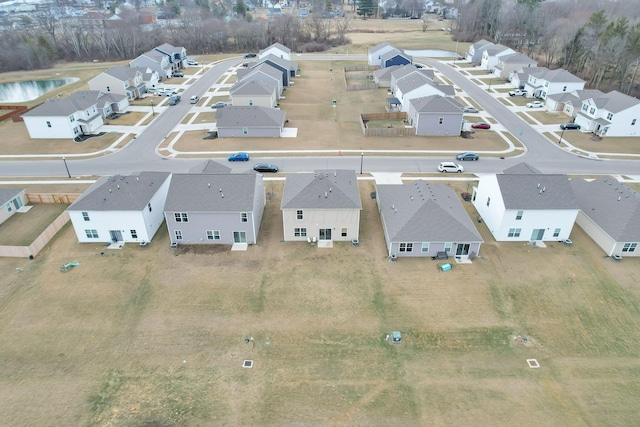 drone / aerial view with a residential view