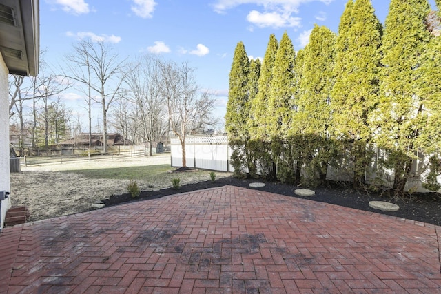 view of patio / terrace with fence