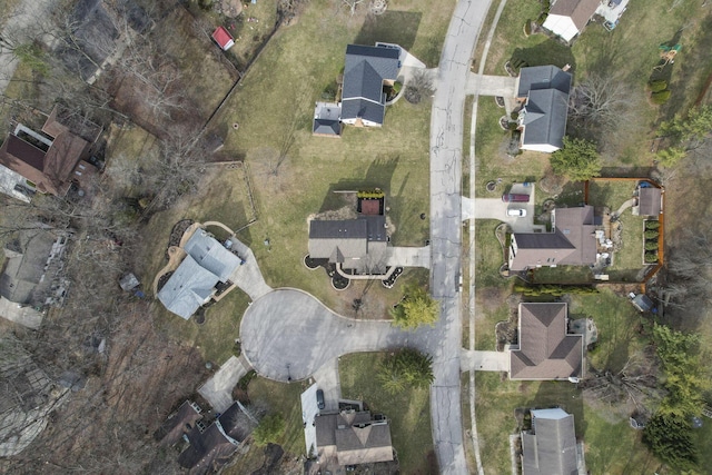 aerial view with a residential view