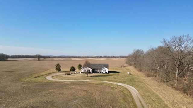 exterior space featuring a rural view