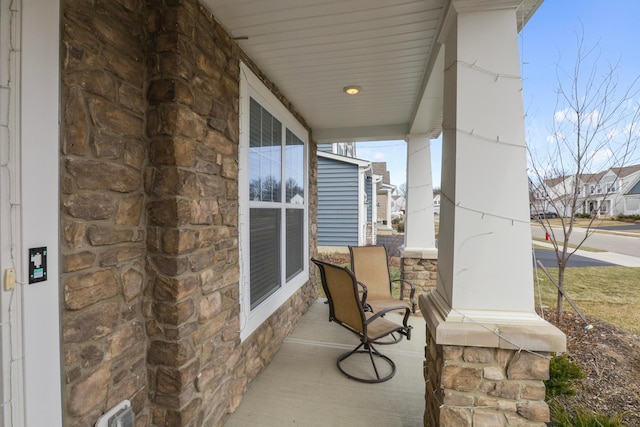 view of patio / terrace with a porch