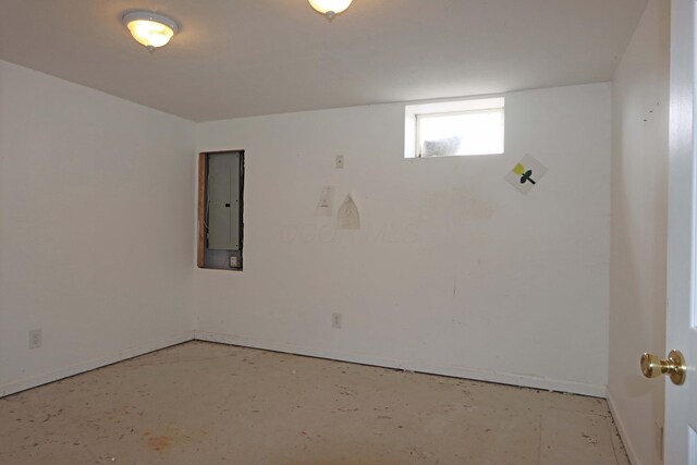 empty room featuring electric panel