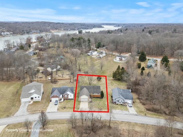 bird's eye view featuring a residential view