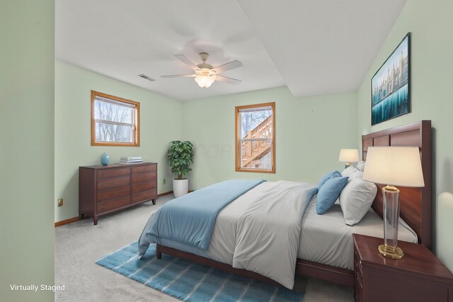 151 Heatherwood Dr, Howard, OH 43028 - carpeted bedroom with a ceiling fan and baseboards