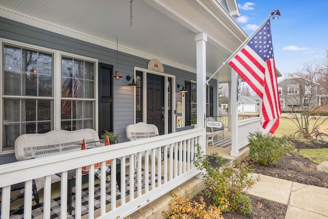 exterior space featuring a porch