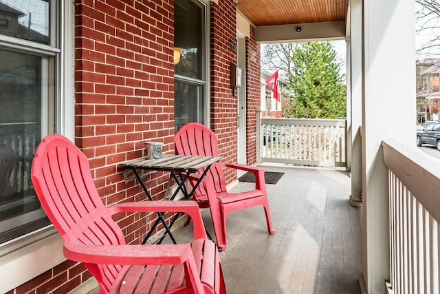 balcony with covered porch