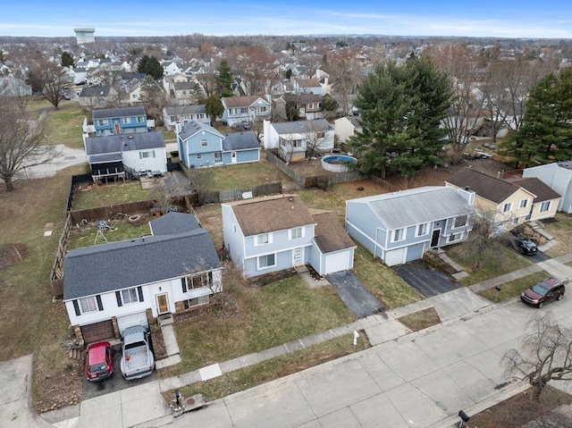 drone / aerial view featuring a residential view