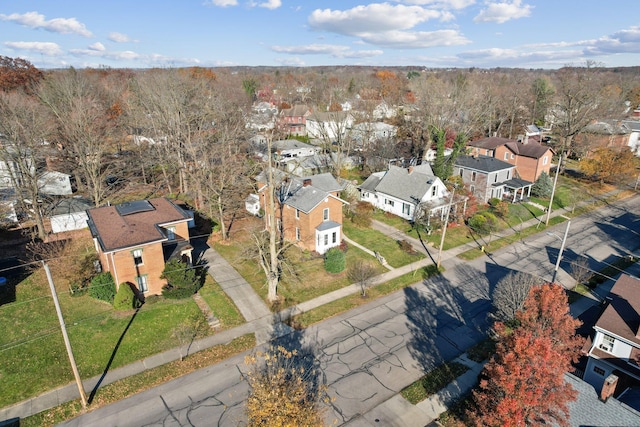 bird's eye view featuring a residential view