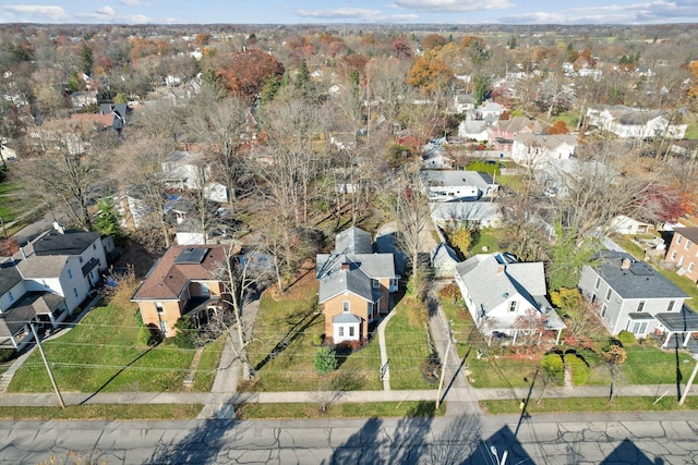 aerial view with a residential view