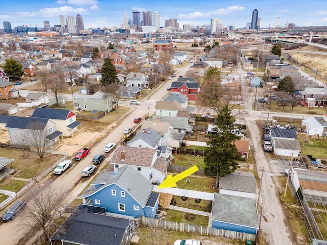 aerial view with a view of city