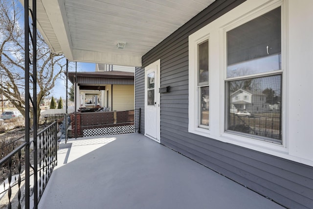 view of patio featuring covered porch