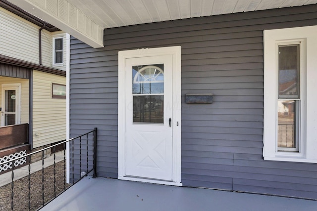 view of doorway to property