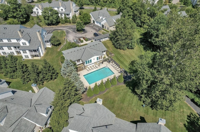 bird's eye view featuring a residential view