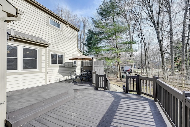 view of wooden deck