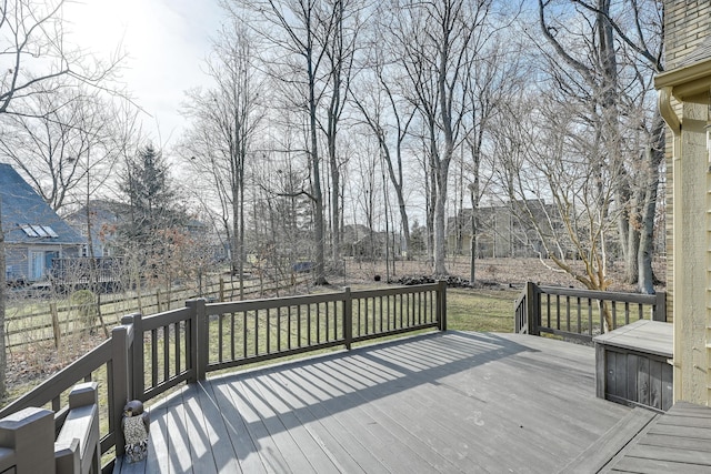 wooden deck with fence