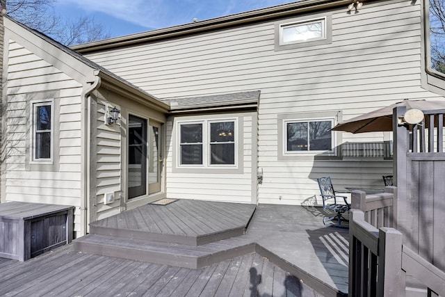 view of wooden deck