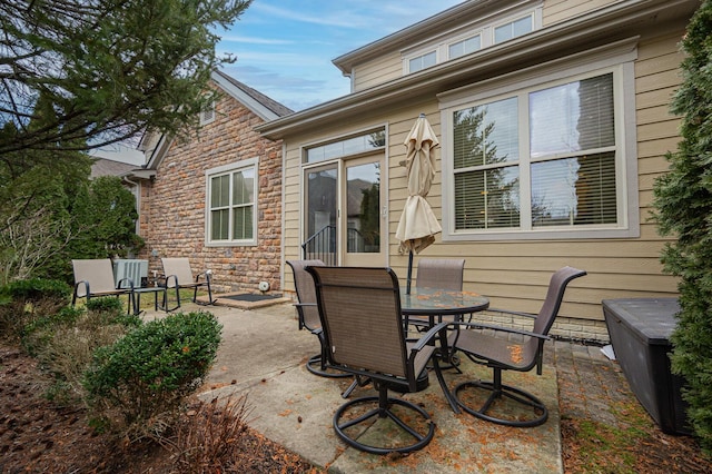 view of patio / terrace featuring outdoor dining space