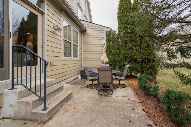 view of patio with entry steps