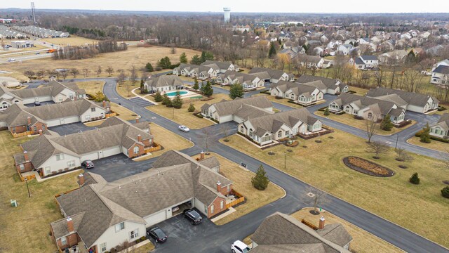 bird's eye view featuring a residential view