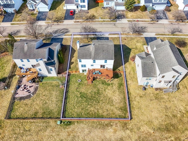 birds eye view of property featuring a residential view