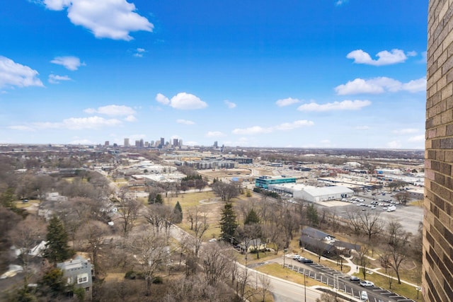 drone / aerial view featuring a view of city