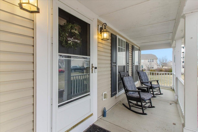 exterior space with covered porch