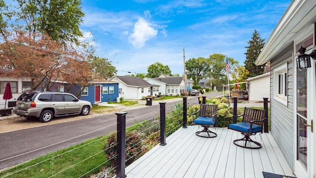 deck featuring a residential view