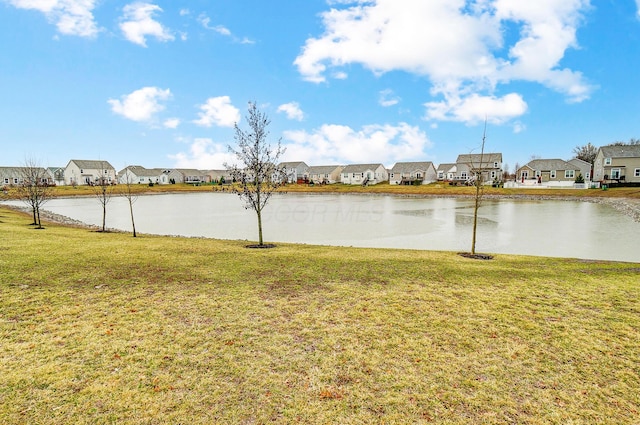 property view of water with a residential view