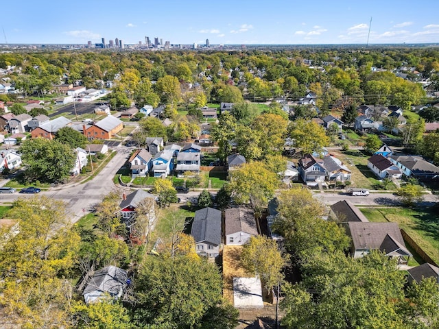 aerial view with a residential view and a view of city