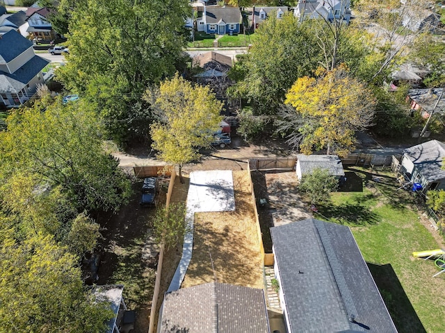 aerial view with a residential view