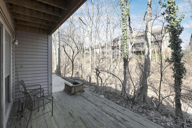 view of wooden terrace