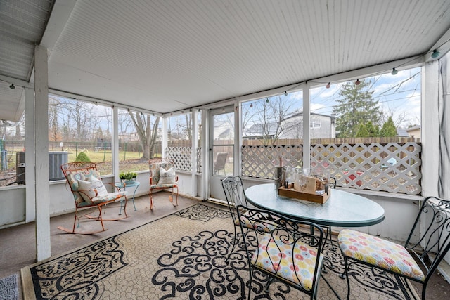 view of sunroom