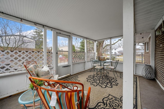 view of sunroom / solarium