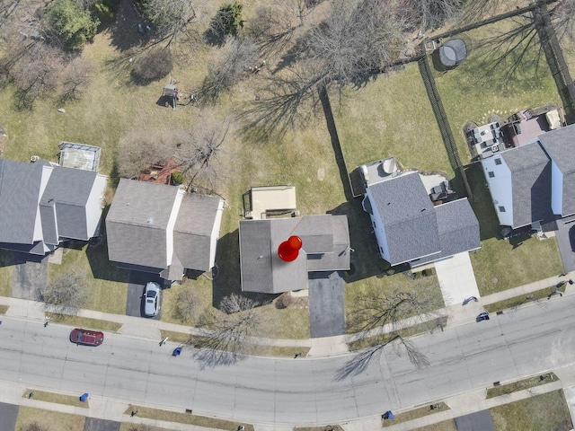 aerial view with a residential view