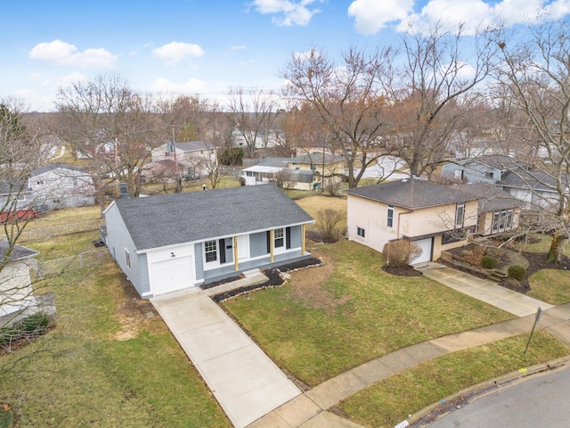 birds eye view of property featuring a residential view