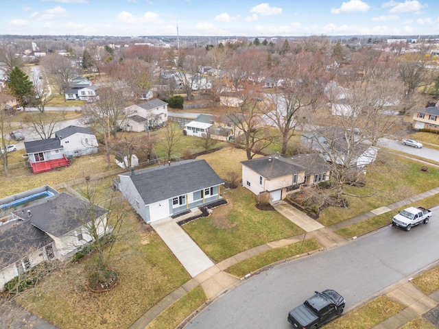 drone / aerial view featuring a residential view