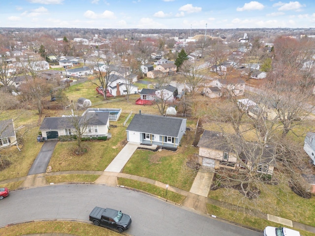 birds eye view of property featuring a residential view