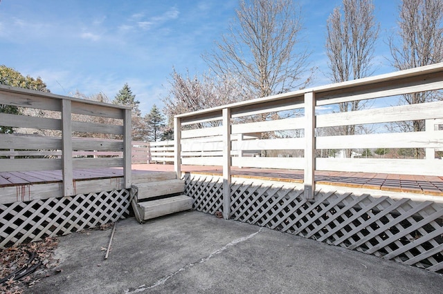 view of patio / terrace featuring a deck