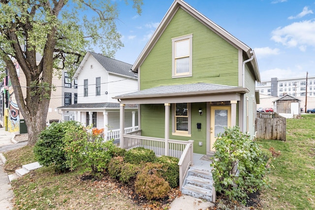 view of front of home featuring a porch