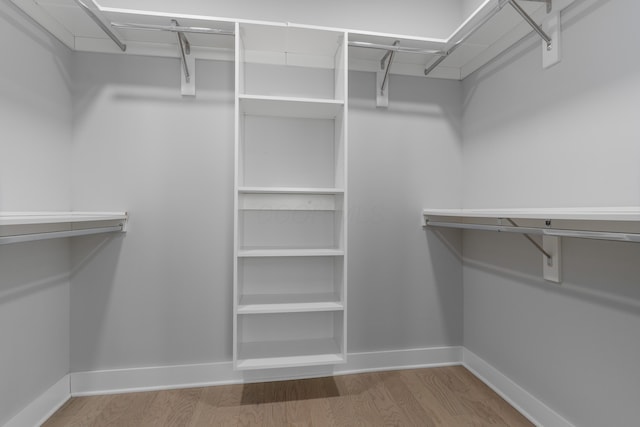 spacious closet with wood finished floors