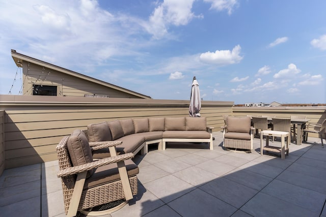 view of patio / terrace featuring outdoor dining space and outdoor lounge area