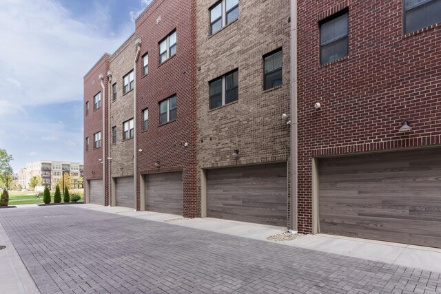 view of property with a garage