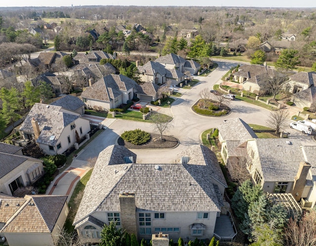 aerial view featuring a residential view