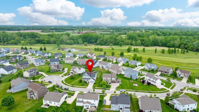 7179 Seymour Ct, Canal Winchester, OH 43110 - aerial perspective of suburban area with a large body of water and a golf club